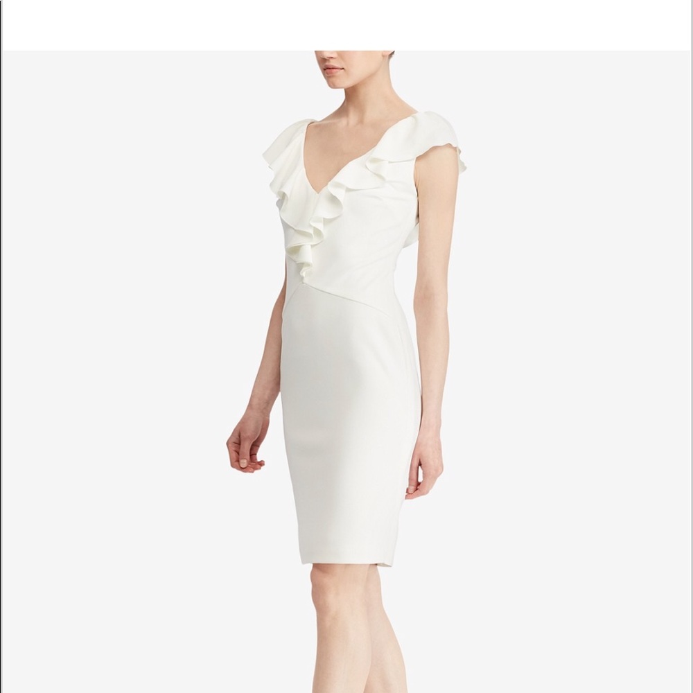 Ralph Lauren white dress bride rehearsal dinner